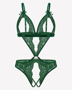 Lace Deep V Teddy Bodysuit