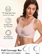 No Underwire Bras Full Coverage Wireless Bra