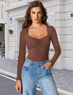 Sweetheart Neckline Bodysuit Tops