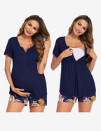 Ekouaer Maternity Nursing Pajama Sets Short Sleeve Pajamas