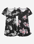 Ekouaer 2 Pack Nightshirts Comfy Soft Pajama Sleep Dress