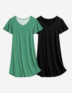 Ekouaer 2 Pack Nightshirts Comfy Soft Pajama Sleep Dress