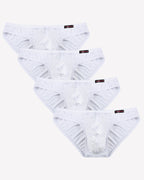 Men's Underwear 4 Pack Low Rise Microfiber Ice Silk Hip Briefs
