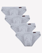 Men's Underwear 4 Pack Low Rise Microfiber Ice Silk Hip Briefs