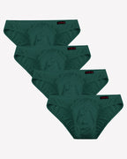 Men's Underwear 4 Pack Low Rise Microfiber Ice Silk Hip Briefs