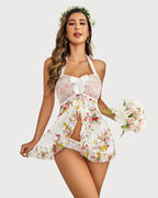 Lace Open Front Babydoll Lingerie Sleepwear
