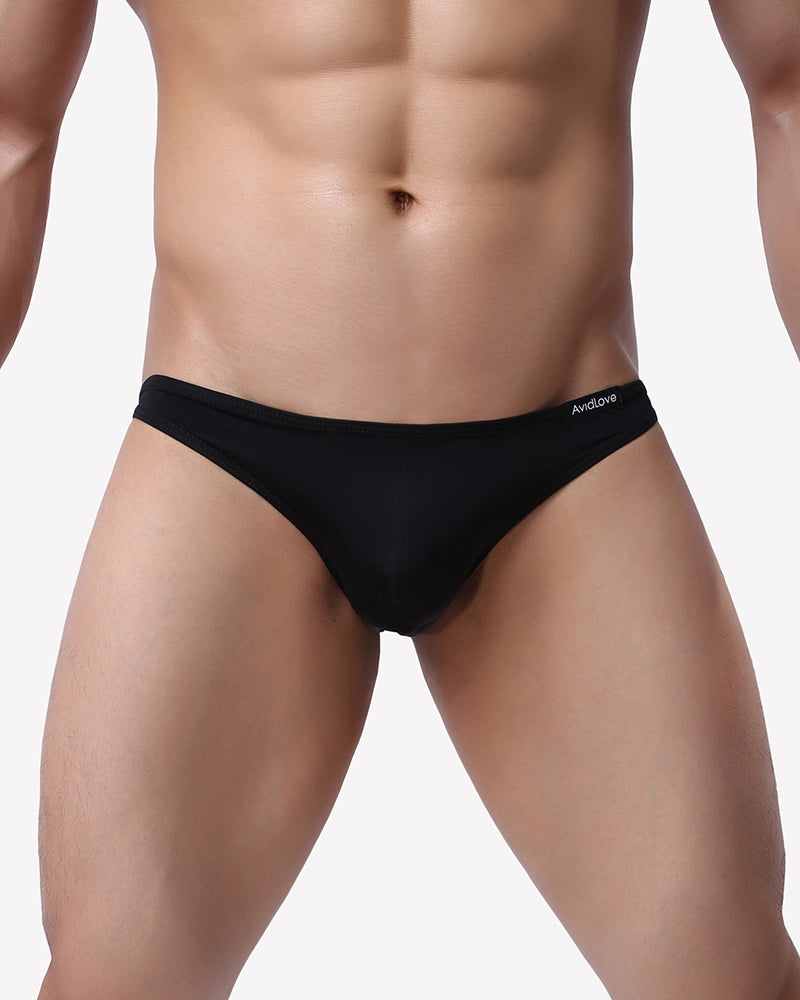 Men's Briefs 4 Pack Classic Low Rise Stretchy Nylon Hip Underwear
