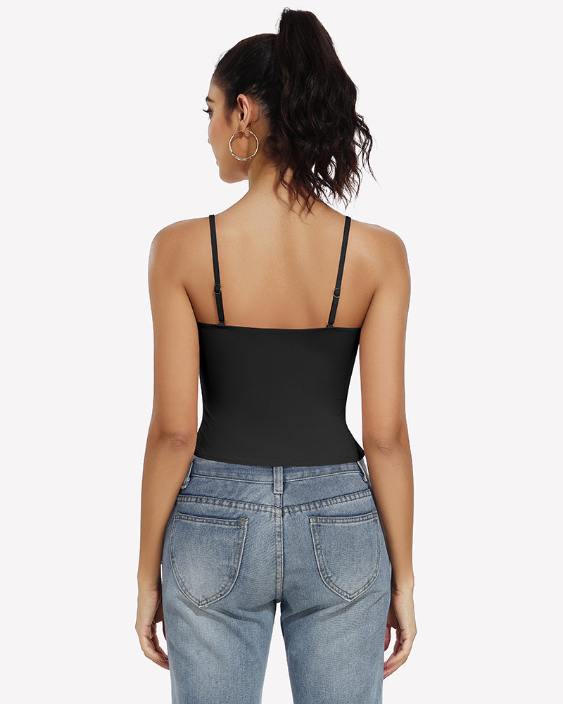 Double Lined Tank Tops Basic Crop Top