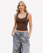 Crop Tank Tops Backless Sweetheart