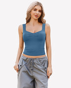 Crop Tank Tops Backless Sweetheart