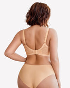 Wireless Lace Seamless Padded V Neck Bra