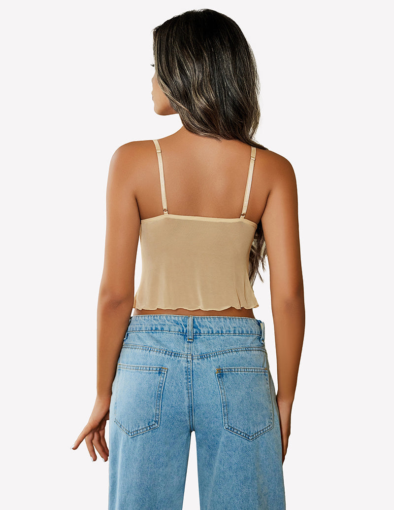 Crop Top Mesh Y2K Tank Tops