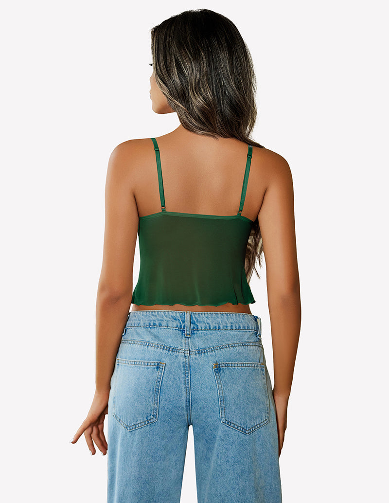 Crop Top Mesh Y2K Tank Tops