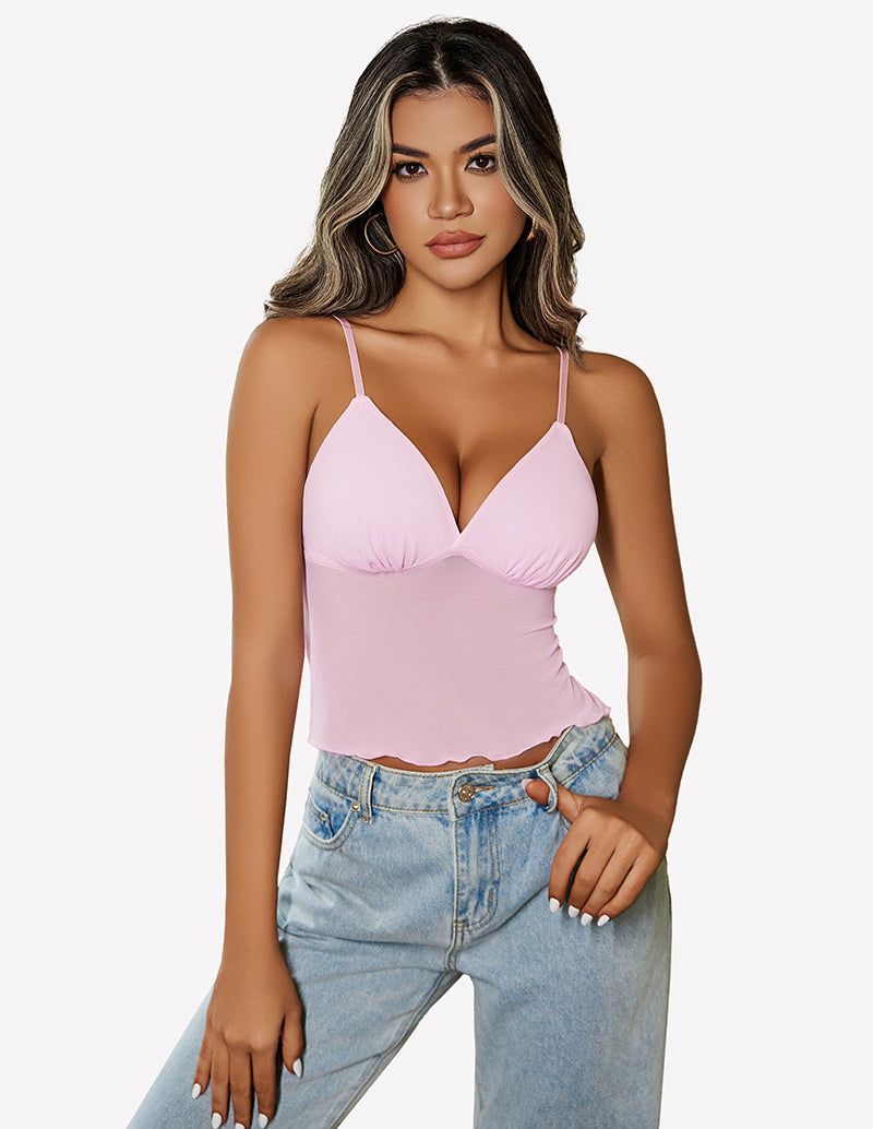 Crop Top Mesh Y2K Tank Tops