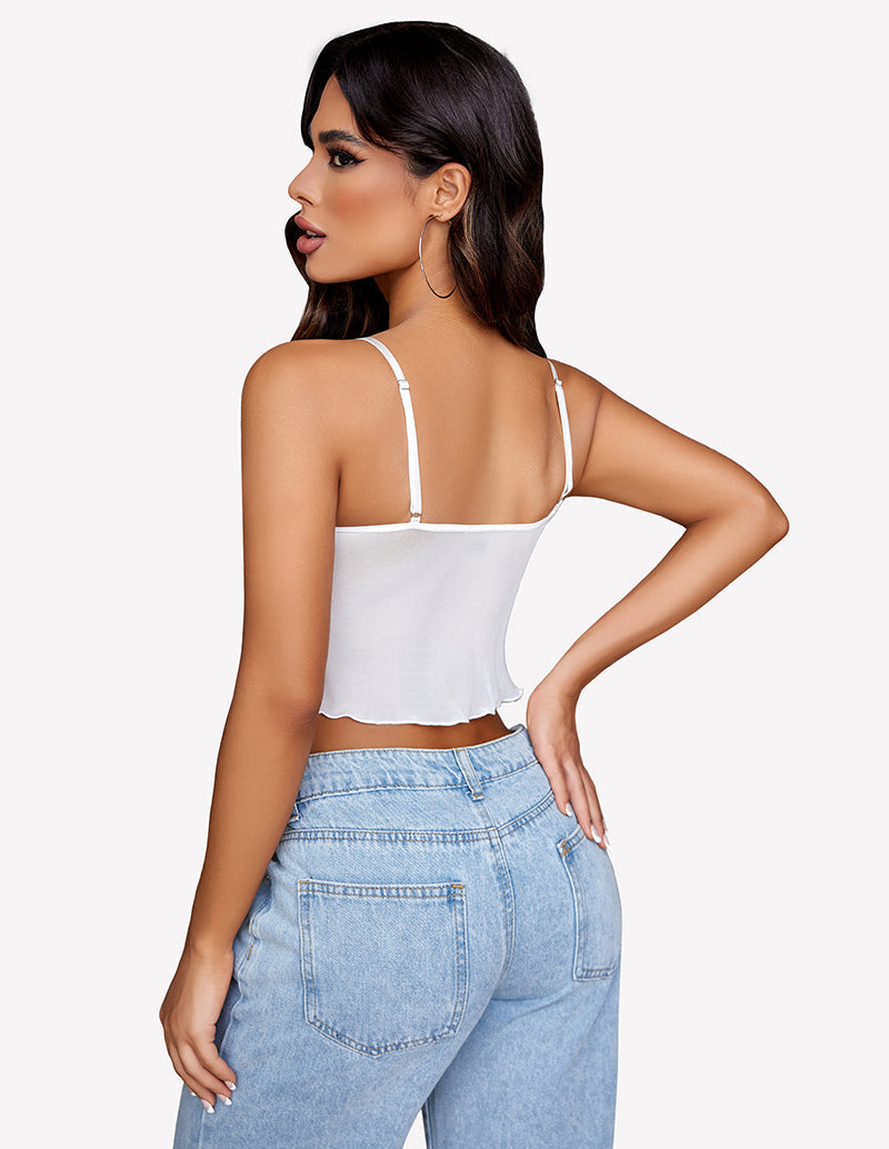 Crop Top Mesh Y2K Tank Tops