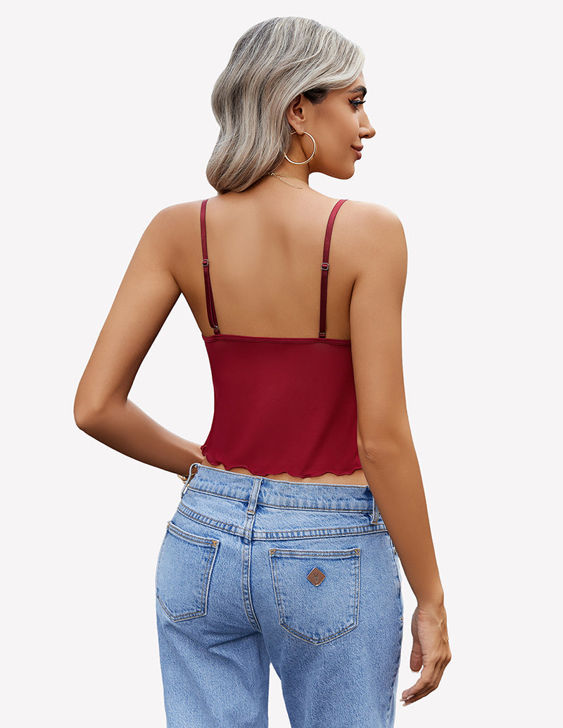 Crop Top Mesh Y2K Tank Tops