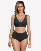 Seamless Bralette Full Coverage V Neck Bras