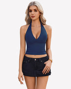 Halter Crop Top Going Out Tank Crop Top