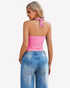 Halter Crop Top Going Out Tank Crop Top