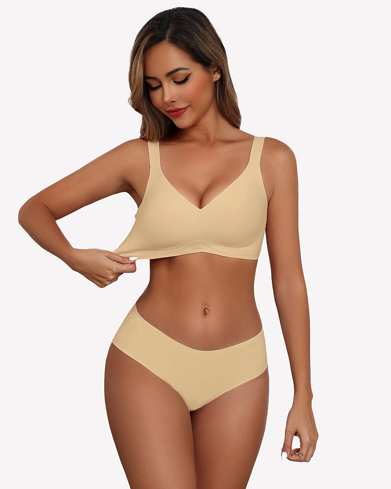 Seamless Push Up  Wireless Bra