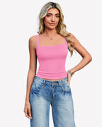 Lace Tank Top Y2k Square Neck Undershirts