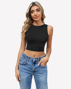 Tank Top Double Lined Crop Tops