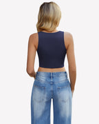 Tank Top Double Lined Crop Tops