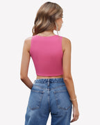 Tank Top Double Lined Crop Tops