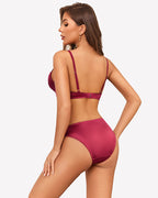 Satin Lace Unlined Bra and Panty Set