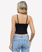V Neck Spaghetti Strap Y2K Cami Tops