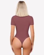 Lace V Neck Double Lined Bodysuits