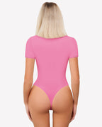 Lace V Neck Double Lined Bodysuits