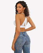 Lace Racerback Wireless Unlined Bralette Bra