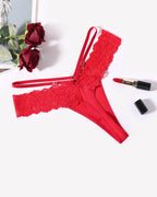 Lace Bikini Panties V Shape Waistband Thongs