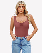 Sweetheart Neck Ruched Bodysuit