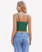 Lace Sleeveless Sweetheart Neck Crop Top
