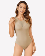 Mesh Crew Neck Sleeveless Bodysuit