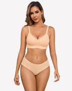 Lace Full Coverage Wireless Padded Seamless Bra