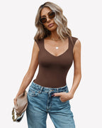 Seamless Tank Top Thong Body Suit