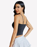 Lace Tank Trim Crop Top