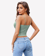 Lace Tank Trim Crop Top