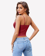 Lace Tank Trim Crop Top