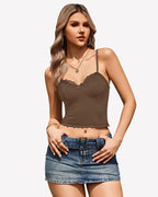 Lace Cami Sexy Y2K Tops