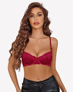 Lace Bra Sheer Underwire Unlined Bras