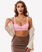 Lace Bralettes Demi Push Up Underwire Bra