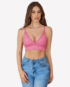 Wireless Bralette Mesh V Neck Bra