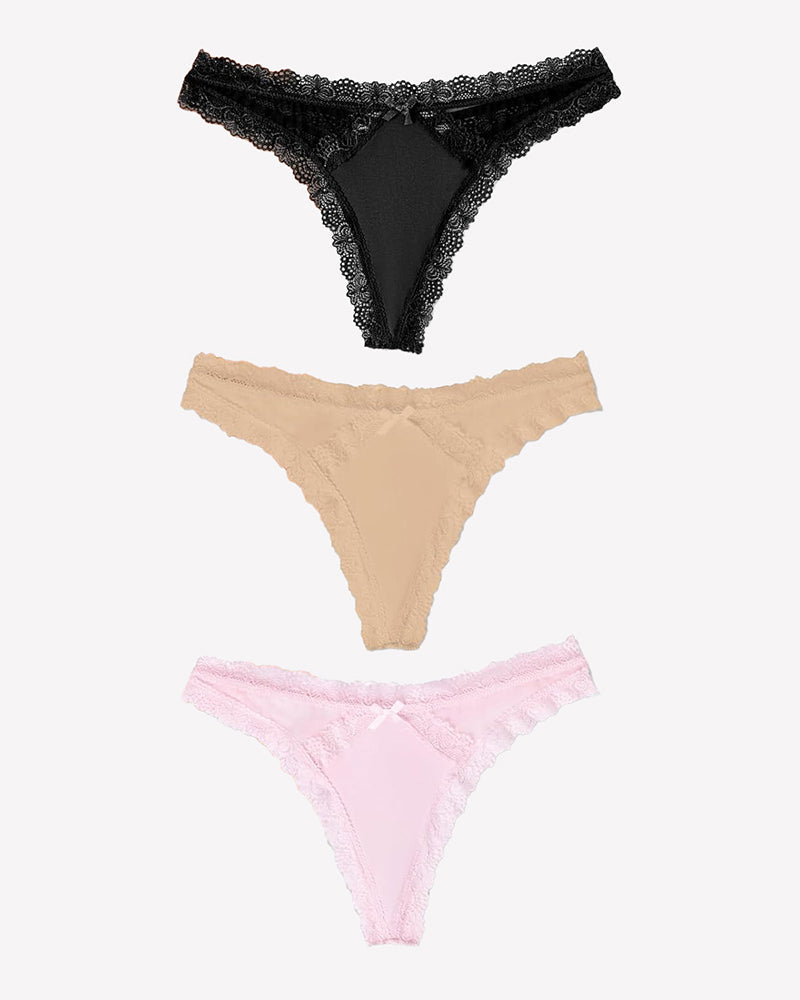 Low Rise Thong with Criss Cross Back