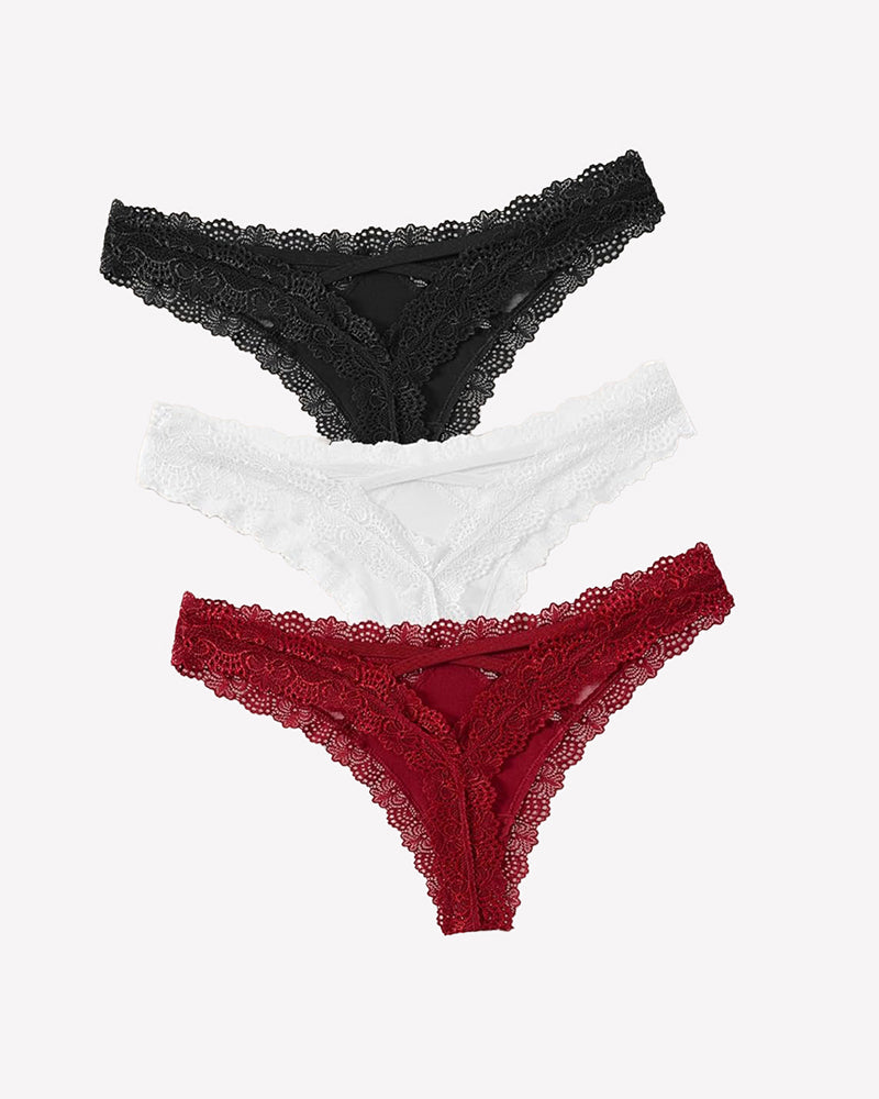 Low Rise Thong with Criss Cross Back