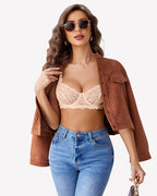 Lace Underwire Bra Mesh Unlined Bra