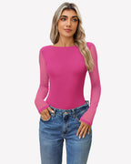 Mesh Long Sleeve Bodysuit